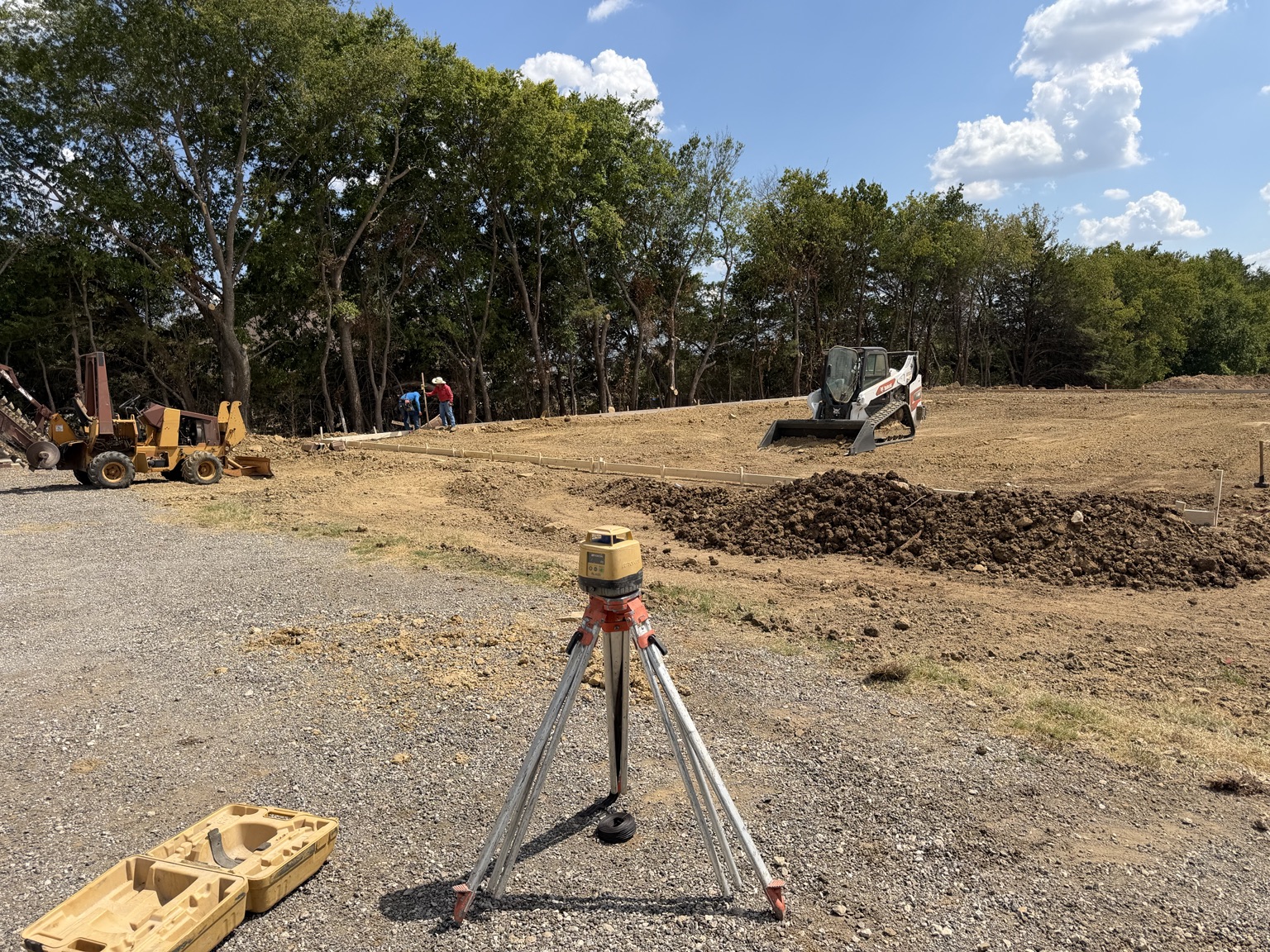 Site preparation and layout work in progress